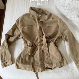 Good American Tan Utility Jacket